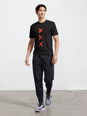 تیشرت لانگ ورزشی آژاکس | تیشرت لانگ Ajax طرح 3 Crosses of football کد 147669