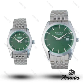 ساعت ست سیتیزن diamond سیلور صفحه سبز s-10216