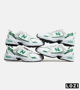 کفش کتانی مردانه و زنانه سفید سبز NEW BALANCE 530