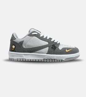 کفش کتانی مردانه طوسی سفید نایک NIKE travis scott