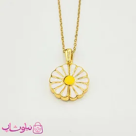 گردنبند دخترانه بازشو طرح گل طلایی