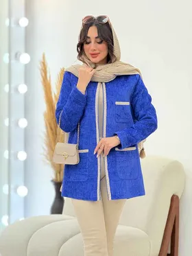 پالتو مخمل نوار دوزی