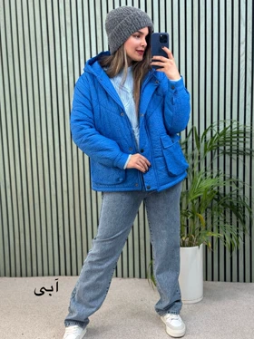 کاپشن کلاهدار زمرد