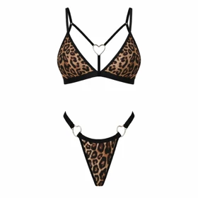 ست پلنگی قلبی 2 تکه برند ولنتاین کد 023