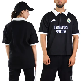 پولوشرت نیم زیپ اسپرت رئال مادرید مدل CMP-Adidas -3E827 مشکی