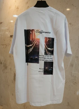 تیشرت لش مردانه پشت چاپی مدل کالیفرنیا-پارچه پنبه ماکان اورجینال