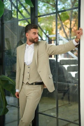 ست سه تیکه کت شلوار جلیقه مردانه دیپلمات مدل 607