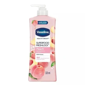 لوسیون بدن هلو و ویتامین E وازلین Vaseline Superfood Freshlock Peach & Vitamin E (320ml)