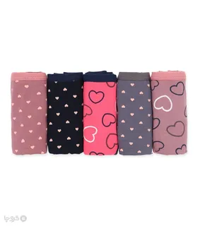 پک شورت زنانه اسلیپ نخی Clevent کلونت کد 5301 طرح میکس 11 - بسته 5 عددی