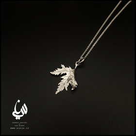 گردنبند برگ چنار نقره