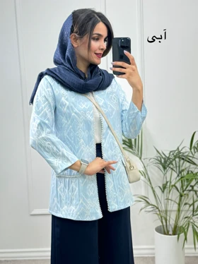 مانتو کتی مزونی لبه مرواریدی