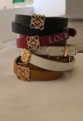 دستبند چرم وارداتی loewe دو دور