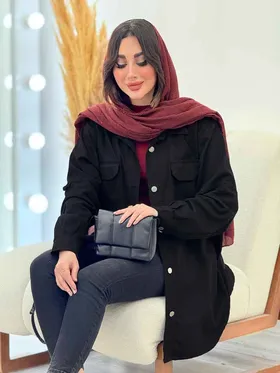 شومیز کتان جیب پیله