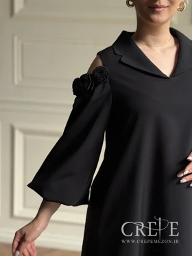 پیراهن کوتاه سرشانه گل‌دار