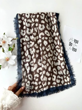 شال کنفی پلنگی دورریش وارداتی 4441