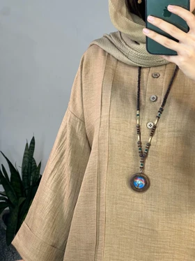 مانتو بلند رزگل