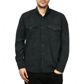 پیراهن آستین بلند مخمل کبریتی مردانه مدل 6209914