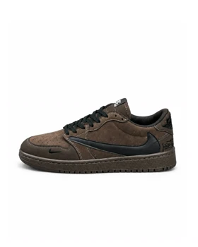 کفش کتانی مردانه مدل نایکی ترویس قهوه ای مشکی Nike travis