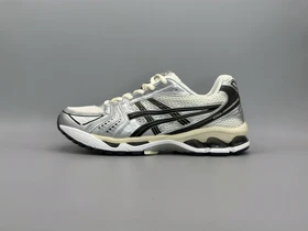 کتانی اسیکس کایانو 14 کرم نقره ای قهوه ای/Asics Kayano 14