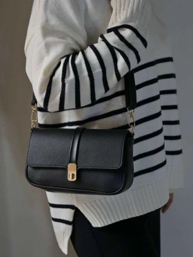 کیف دوشی زنانه بنو مدل مهتا کد BENO 4975 (مشکی)