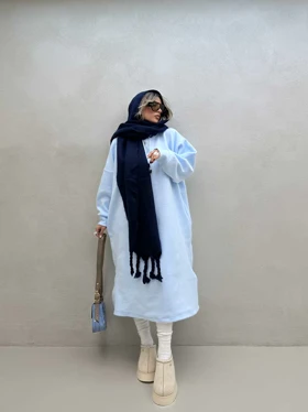 پیراهن بلند کلاه دار