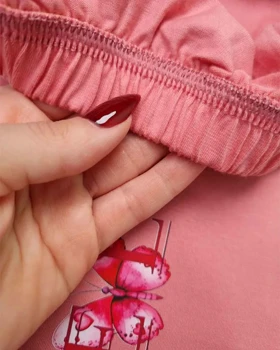 ست لباس راحتی دخترانه پنبه سیلکا طرح true