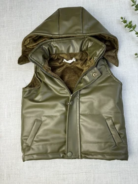 پافر چرم داخل خز بچگانه