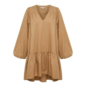 پیراهن پلاس سایز خاکی زنانه بوهو boohoo انگلستان سایز 50