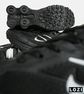 کفش کتانی مردانه مشکی سفید نایک NIKE x SUPREME shox ride 2