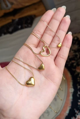 کالکشن گردنبند قلبی استیل