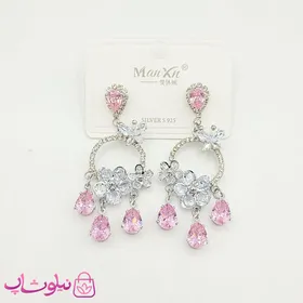 گوشواره آویز دخترانه مجلسی رنگی تابستانی