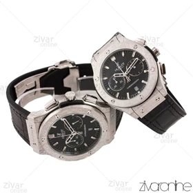 ست ساعت هابلوت کلاسیک فیوژن سه موتوره مشکی نقره ای 101864