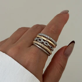 انگشتر زنانه دیوید یورمن نگینی کد 748