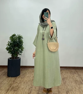 مانتو بلند کفتان کوک دوزی مینو