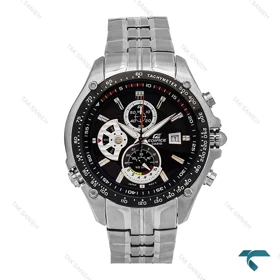 ساعت مردانه کاسیو ادیفایس EF-543 سیلور صفحه مشکی Casio-6664-G