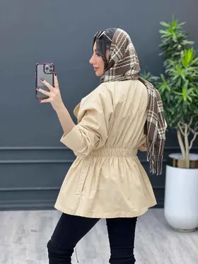 بارانی چهار دکمه کمر کش