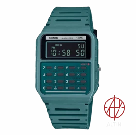 ساعت مچی دیجیتال کاسیو Casio مدل CA-53WB-3BDF اورجینال با ماشین‌حساب (رنگ سبز یشمی)