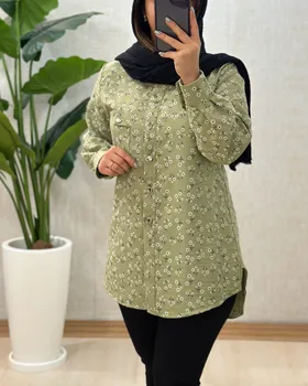 B957- مانتو گل گچی