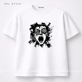 تیشرت باکسی طرح هالووین 100٪ پنبه | فیت اورسایز | کد 1428