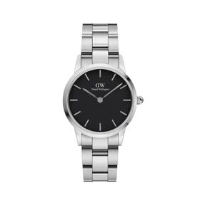 ساعت دنیل ولینگتون یونیتون زنانه نقره ای صفحه مشکی Daniel Wellington Silver
