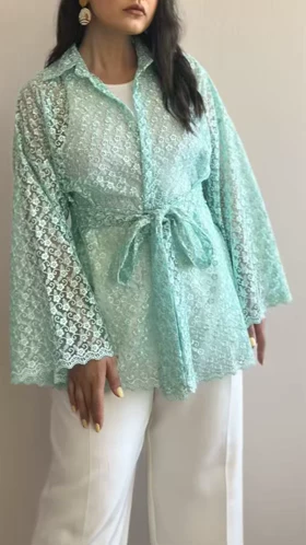 مانتو شومیزی دانتل شیک زنانه