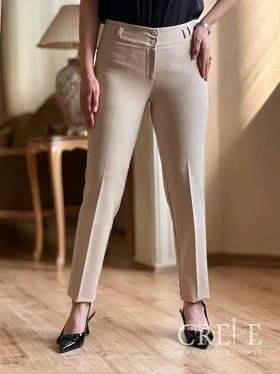 شلوار کرپ کلاسیک جلوزیپ قد 100