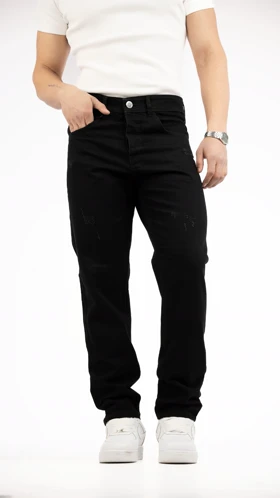 شلوار مام فیت مشکی زاپ سطحی با کیفیت عالی فوق‌العاده شیک و خفن کد 965