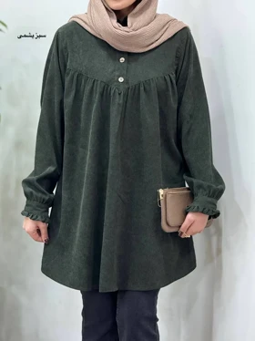 مانتو پاییزه یقه چین آیسو مانلی 2