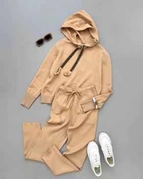 ست هودی و شلوار بافت کد 4094