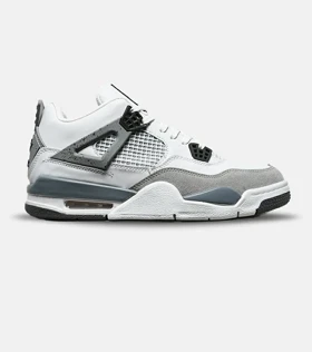 کتانی ساق‌دار بزرگ پا سفید طوسی Nike air jordan 4 مدل 8342