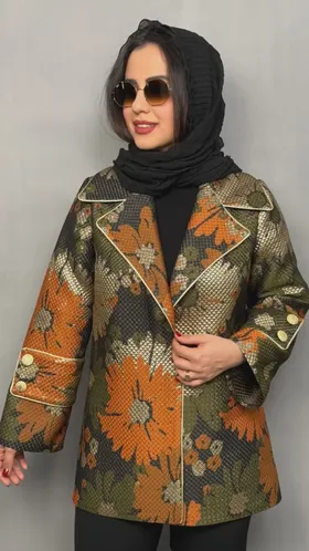 مانتو مغزی‌دوزی چاپی