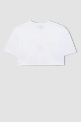 تیشرت یقه کوتاه DeFactoFit NBA Wordmark Oversize Fit Crew B9974AX24SM
