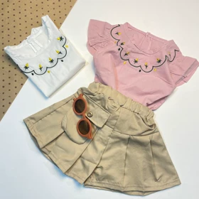 ست شومیز گل‌دار و شلوارک