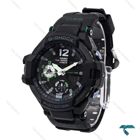 ساعت مچی مردانه کاسیو جیشاک GA-1100 مشکی سبز Gshock-6562-G